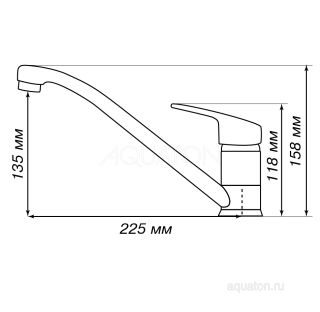 Смеситель для кухни Акватон Аркос кофе 1AX001FCXX280